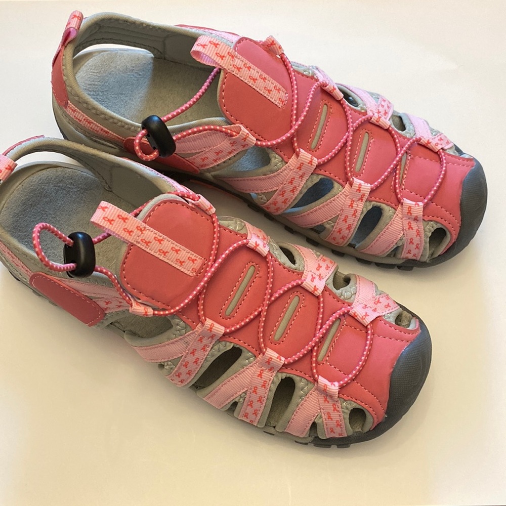 Pink Ribbon Women’s Sports Sandals Size 9 New Never Worn